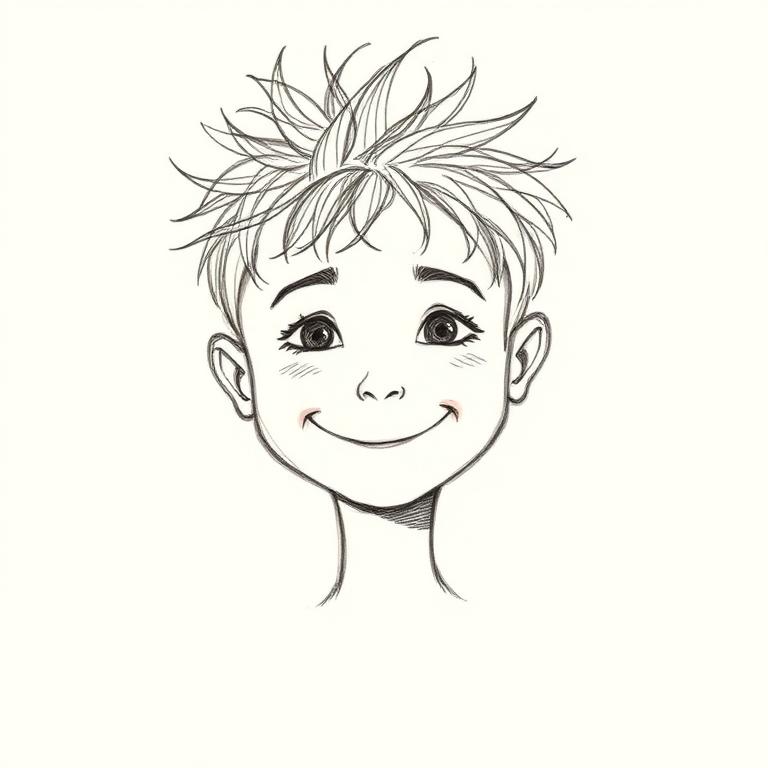 Self-portrait drawn by George